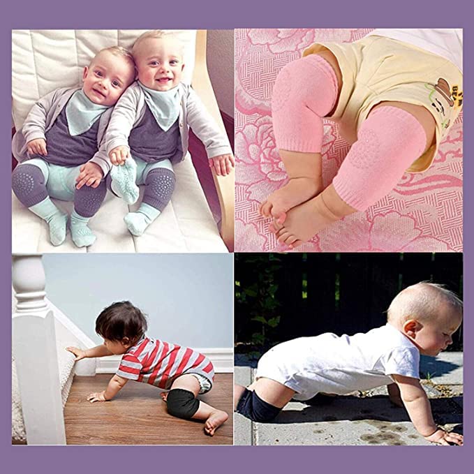 Image of RICH BELLS Baby Knee Pad for Crawling | Anti-Slip Pad Stretchable Elastic Cotton Soft Comfortable Knee Cap ,Elbow Safety Protector