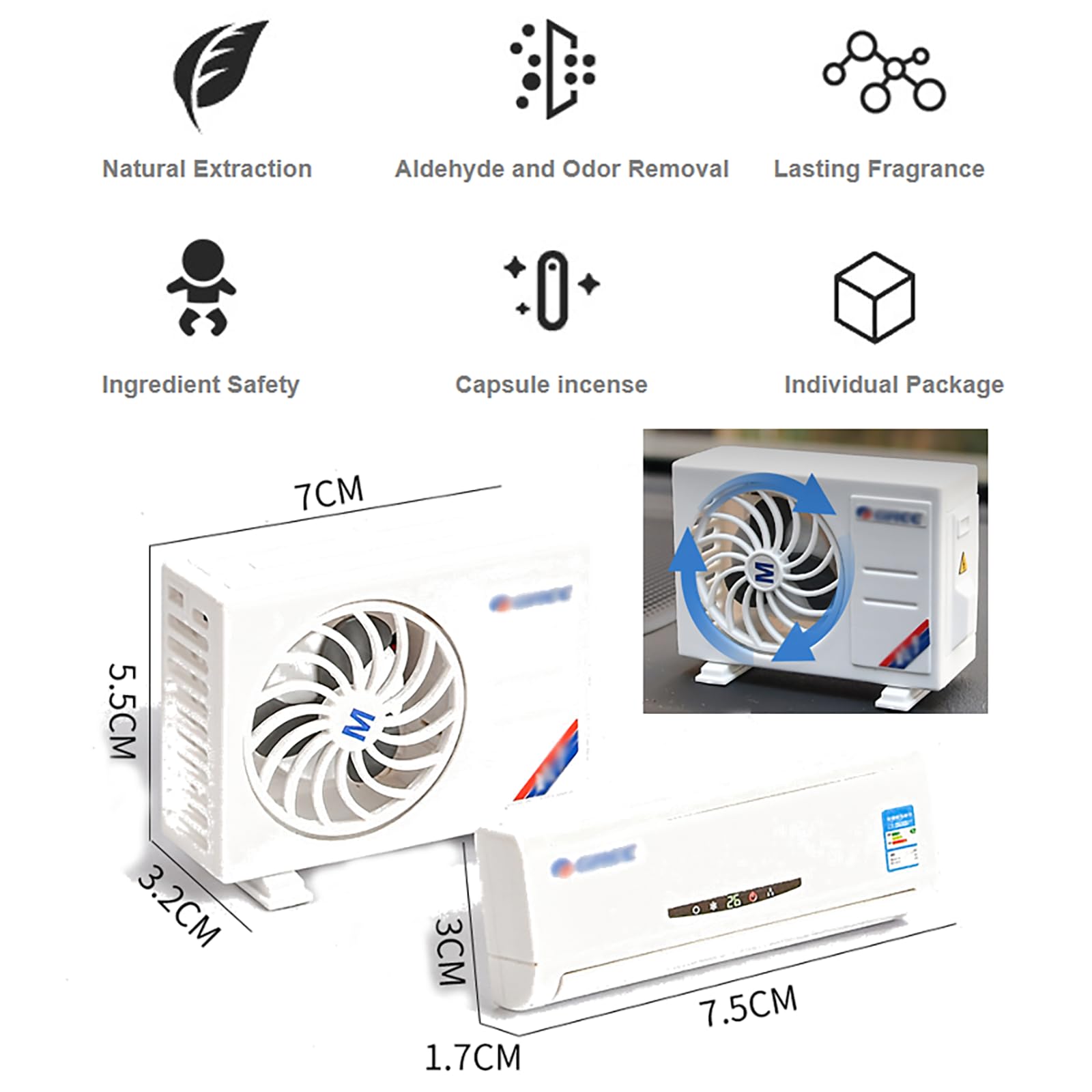 Aromatherapy Car Air Freshener - 2024 Outlet Shape Vent Clips Interior Accessories Decoration Gifts for Men Women — view 2