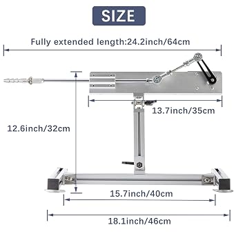 JQDML Cycle DIY Reciprocating Linear Motor,12V Long Adjustable Stroke 1.18inch-6 inch 20rpm-95rpm Variable Speed Max Thrust 3lbs-30lbs with Remote Controller Speed Regulator JQ-RL-YY05 (12V150mm95rpm)
