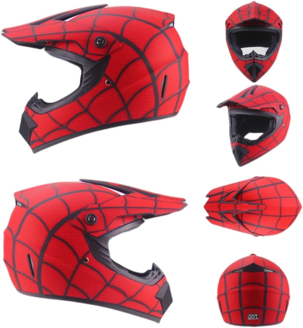 Dirt Bike Helmets Motocross Helmet Offroad Helmets BMX MX ATV Helmet with Goggles for Unisex Youth Kids DOT/FMVSS 218 Approved
