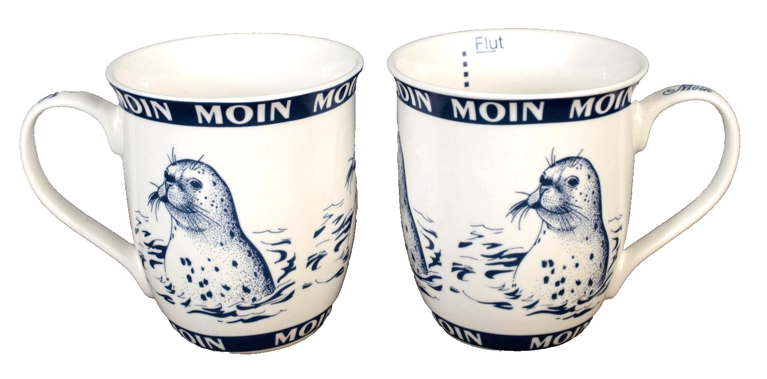 Dutis Porzellanbecher 0,3l Mit Seehund/Robbe Und „Moin Moin Ebbe Und Flut“ – 1 Stück, Tierdruck-Design Dutis Porzellanbecher 0,3l Mit Seehund/Robbe Und „Moin Moin Ebbe Und Flut“ – 1 Stück, Tierdruck-Design