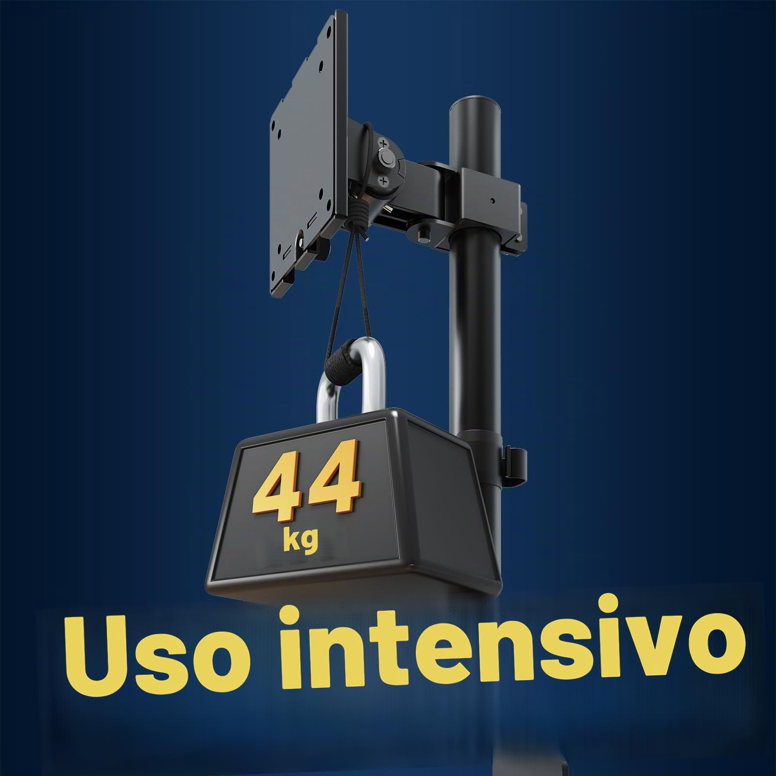 Soporte para Monitor de 1 Monitor 17-49 Pulgadas - Soporte Vertical Ajustable en Altura con 20 kg, inclinable Giratorio rotable, VESA 75/100 mm, Negro