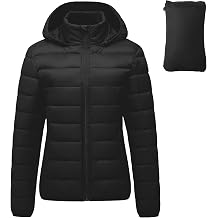 Womens Packable Puffer Jacket Ultra lightweight Puffy Coat Waterproof Ultralight Bubble Outerwear with Hood