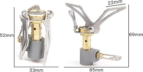 Miniatura 2 de Mini estufa de mochilero, quemador de cohete de bolsillo, estufa de gas ultraligera, quemador de propano portátil, quemador de butano ligero para