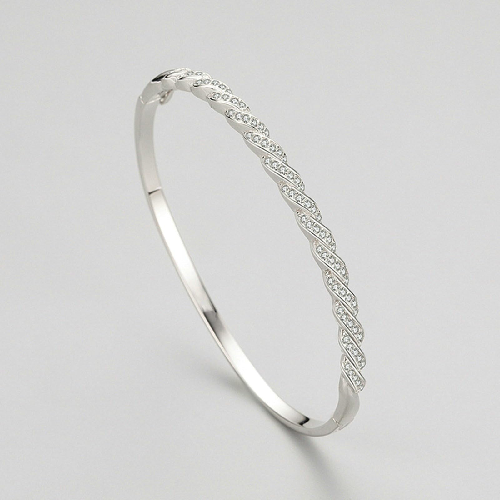 Pulsera de platino 950 para mujer, 54-60 mm, diámetro 3,7 mm