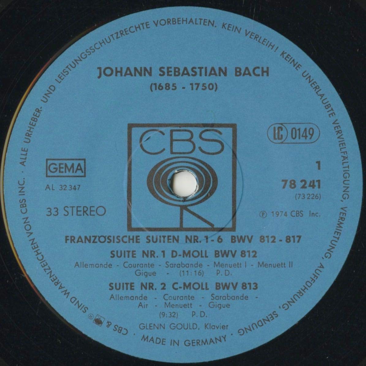 Amazon.co.jp: バッハ Johann Sebastian Bach フランス組曲