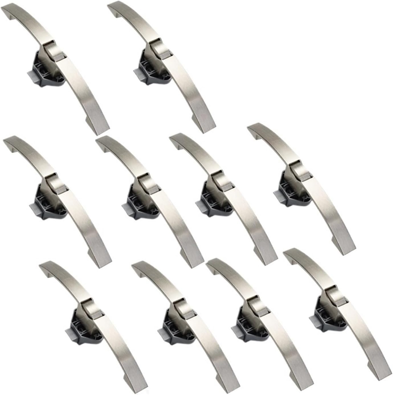 5 Pack Camper Car Push Button Latch Lock Keyless RV Caravan Boat Motor Cabinet Handle Drawer Locks Furniture Handle Hardware(10 BrushedNickel 128)