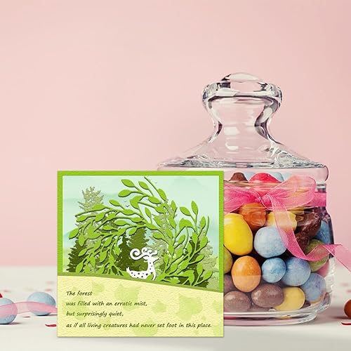 Vista 3 de Hying Troqueles de corona de Navidad para hacer tarjetas, hojas de fondo de corona de corte, troqueles para álbumes de recortes, papel