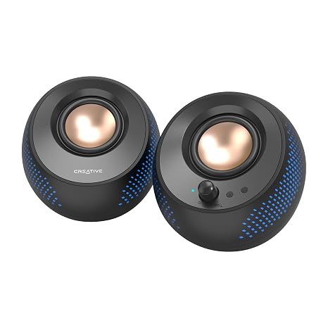 Creative Pebble X USB C 2.0 Computer Speakers with Customizable RGB Lighting, Bluetooth 5.3, USB Audio, Power up to 15W RMS for PC and Mac