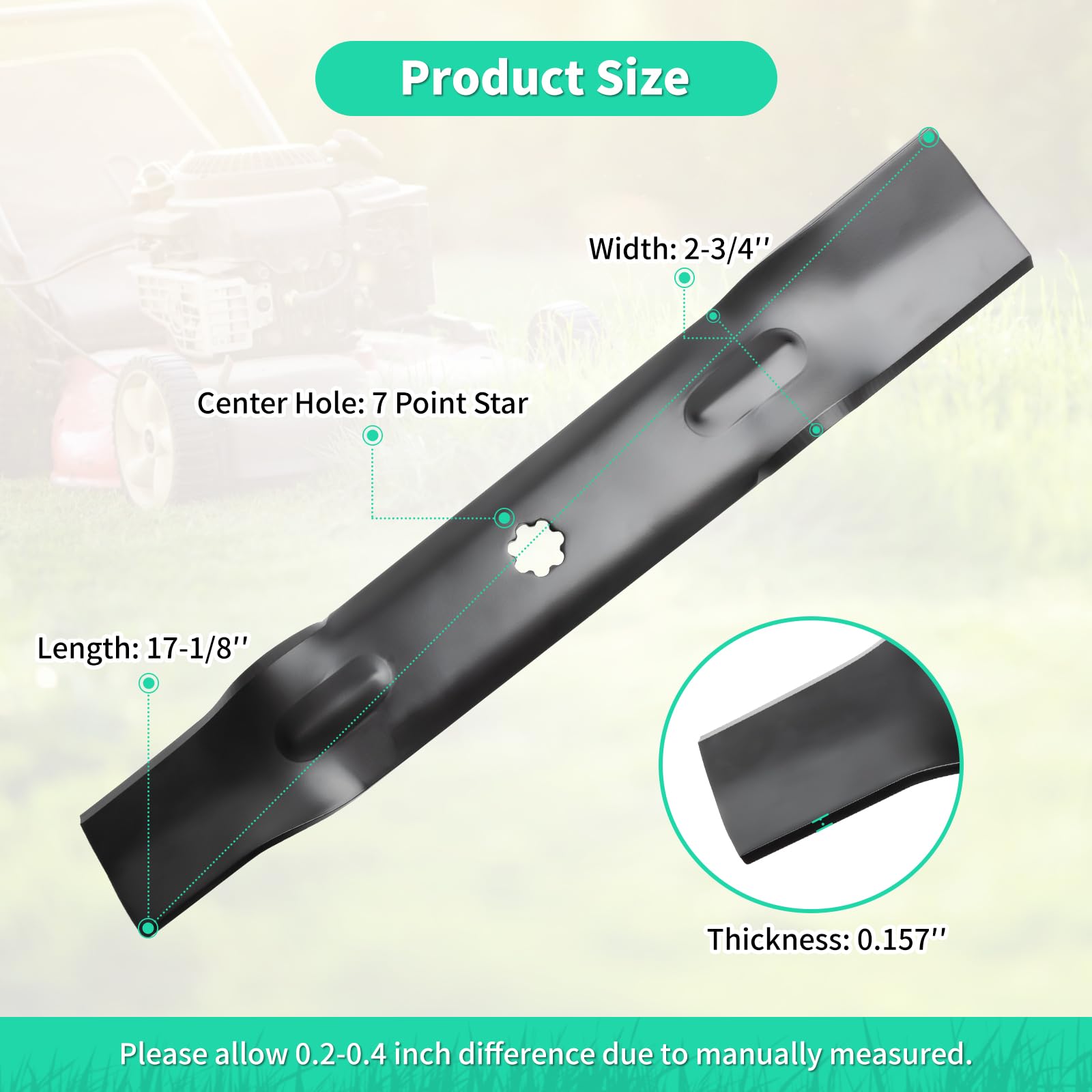 GY20852 Cuchillas de alta elevación para cubierta de 48 pulgadas, cuchillas de cortacésped GX21784 compatibles con John Deere D140 D150 D160 Z245 Z255 Z355E Z355, sustituye a GX21785,