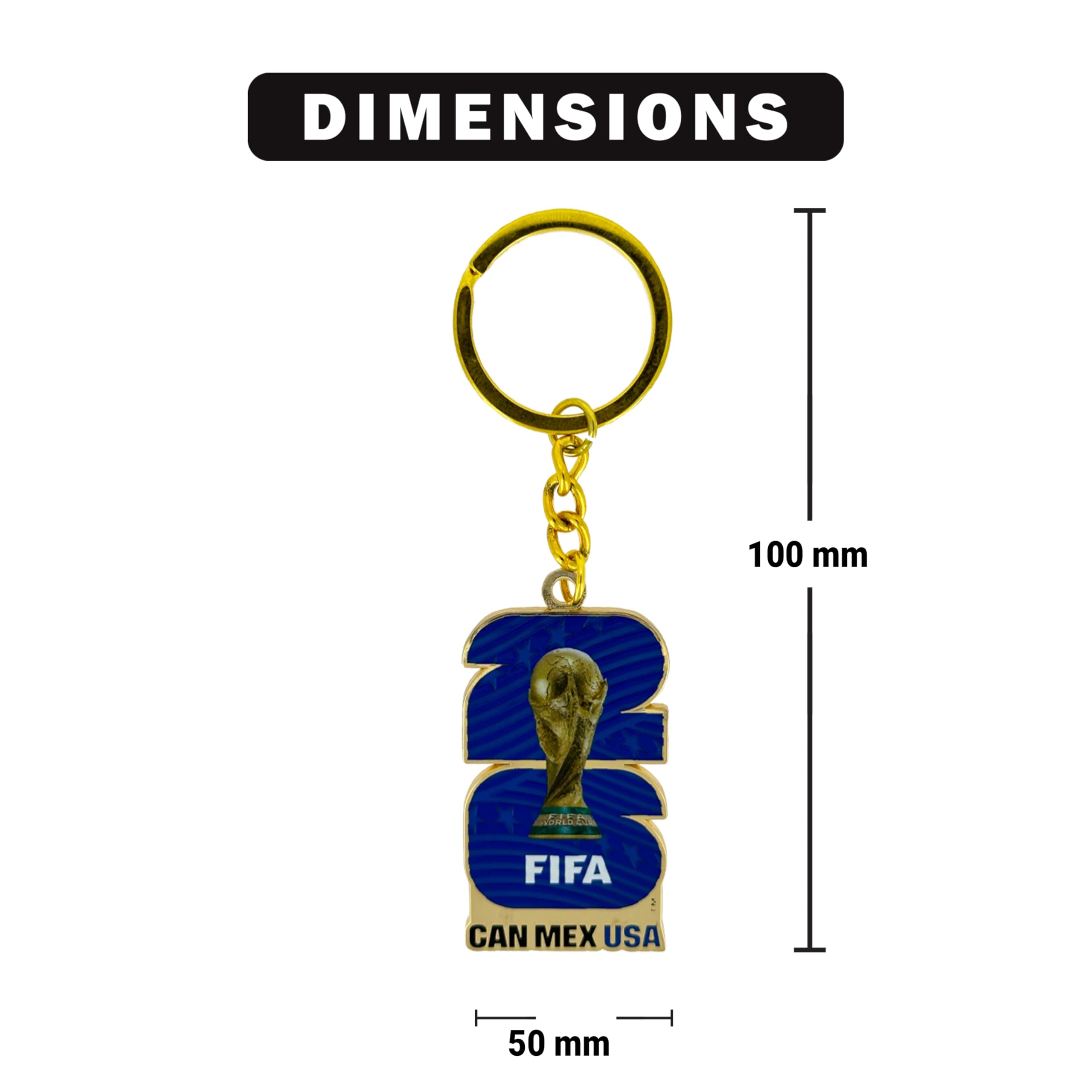 2026 FIFAワールドカップキーホルダー – 公式ライセンス品、ファンへのコレクター向けギフト、鍵やバックパック用の丈夫なメタルリング - 4