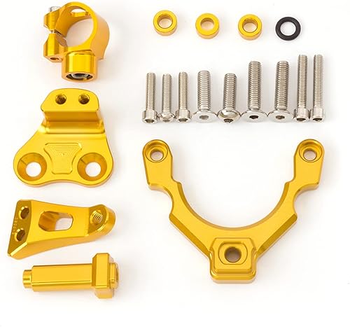 Miniatura 2 de NBVLKH Amortiguador de dirección ajustable para motocicleta, control de seguridad con kit de soporte de montaje para Kawasaki Z900 2017 2018 2019