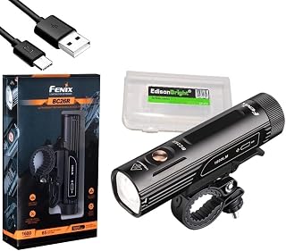 Fenix BC26R 1600 Lumen Rechargeable Bike Light with Edisonbright Battery Carrying case
