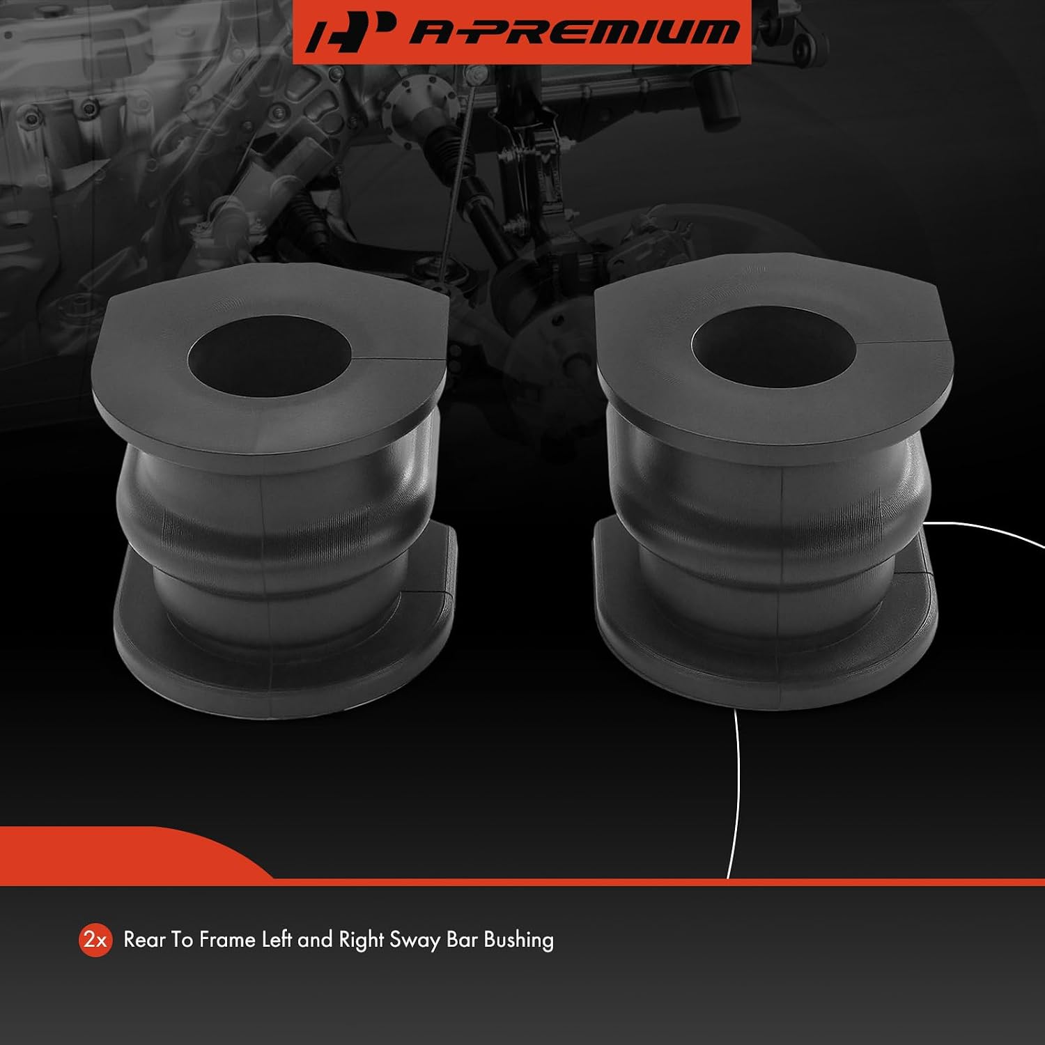 A-Premium 2 x Rear To Frame Sway Bar Bushing Kits, Compatible with Nissan Xterra 2005-2015, 350Z 2003-2009 & Infiniti G35 2003-2007