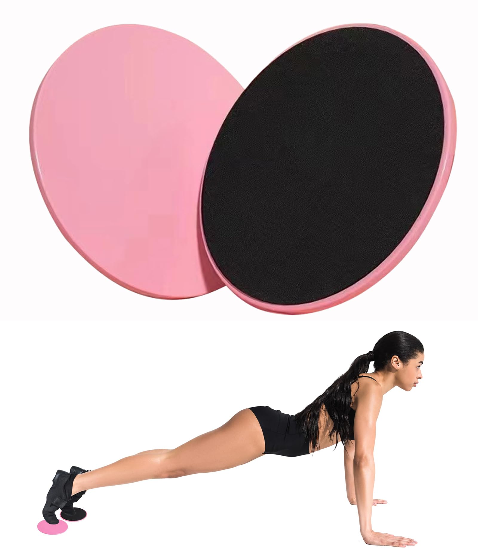 Core Sliders for Effective Pilates & Exercise Workouts | Lightweight Gliding Discs for Smooth Movement | Dual Sided for Versatile Use | Ideal for Most Floor Surfaces | Set of 2