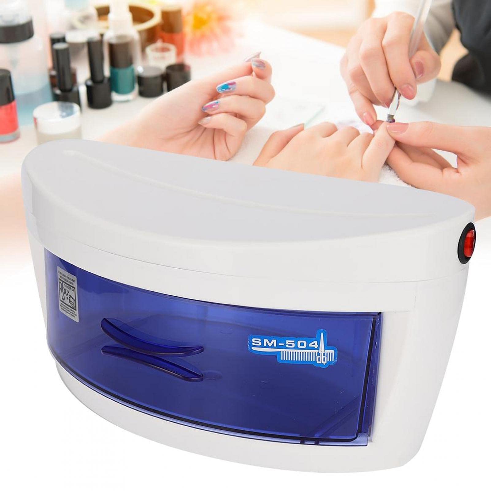 Boîte de Désinfection UV Portable 6W, Stérilisateur UV à Arrêt Intelligent pour Outils de Manucure Outils de Tatouage Outils de Maquillage Outil de Coiffure et Brosse à Dents [UE]