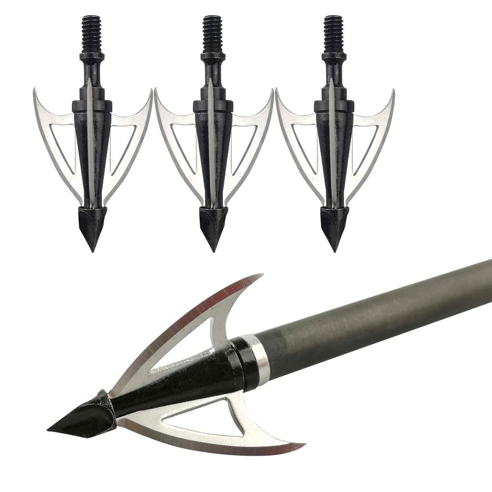 6/12 pz tiro con L'Arco Punte di Freccia 100Grain Broadheads Punte da Caccia Punte di Acciaio per la Caccia con L'Arco