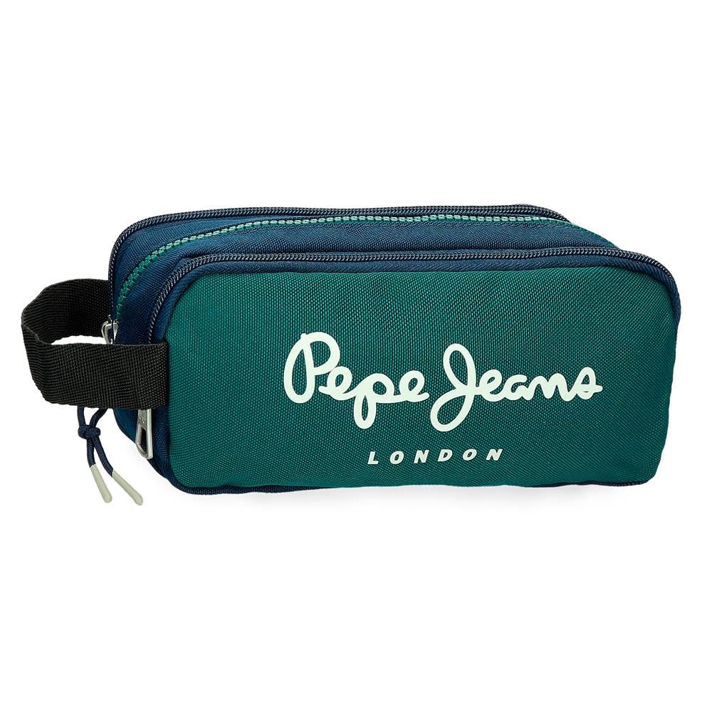 Pepe Jeans Ben Estuche Triple Verde 22x10x9 cms Poliéster by Joumma Bags by Joumma Bags