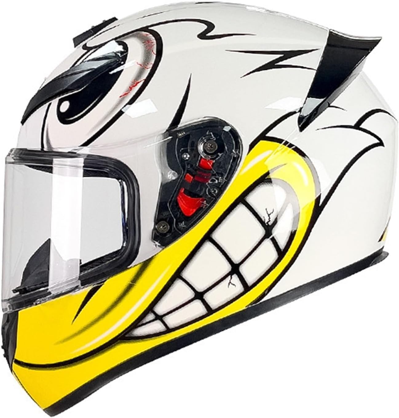 Motorcycle Helmet Full Face Helmet for Adults with Double Visor Retro Motorcycle Full Face Helmet Scooter Helmet Full Face Helmet Crash Motorcycle Helmet ECE/DOT Approved 37,S==55-56cm