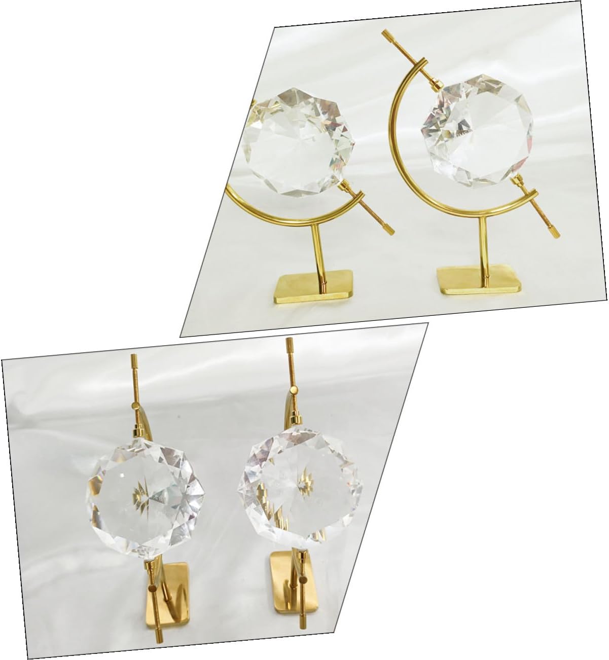 Metal Crystal Ball Display Rack Office Decor High-grade Metal Stand for Ornaments and Gems Stylish Storage for Desk Accessories