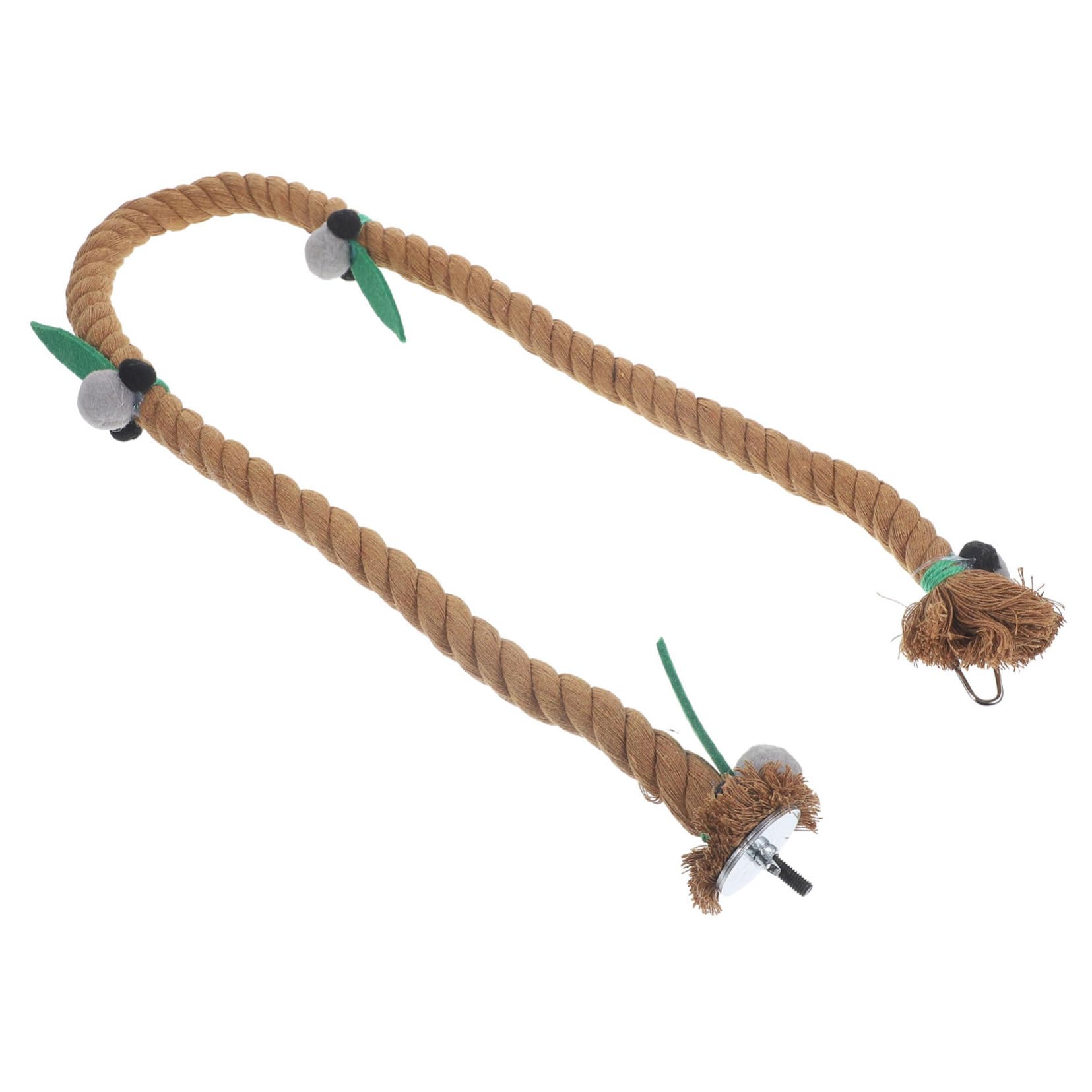 VANZACK 5piezas Percha De Cuerda para Pájaros Soporte De Juguete De Masticar para Periquitos y Loros Accesorios De Jaula De Pájaro Cuerda De Natural Clara