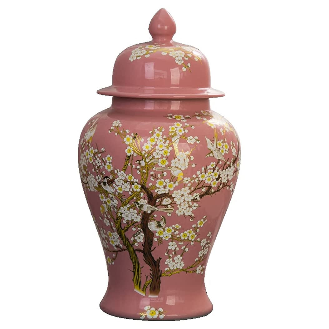 Pots de rangement et vase en céramique rose style pot de temple élégant
