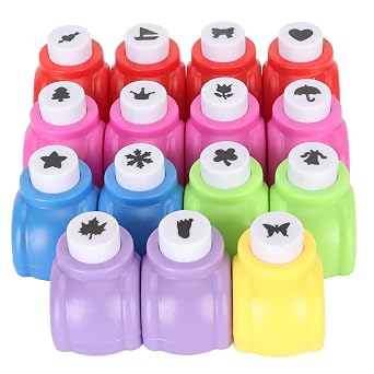 15pcs Hole Punch Shapes Set,Small Paper Puncher for Kids Shape Paper Punch Set for Crafts for Kids and Adults for Greeting Cards Scrapbooking, Arts & Crafts School Projects for Kids & Adults Gift