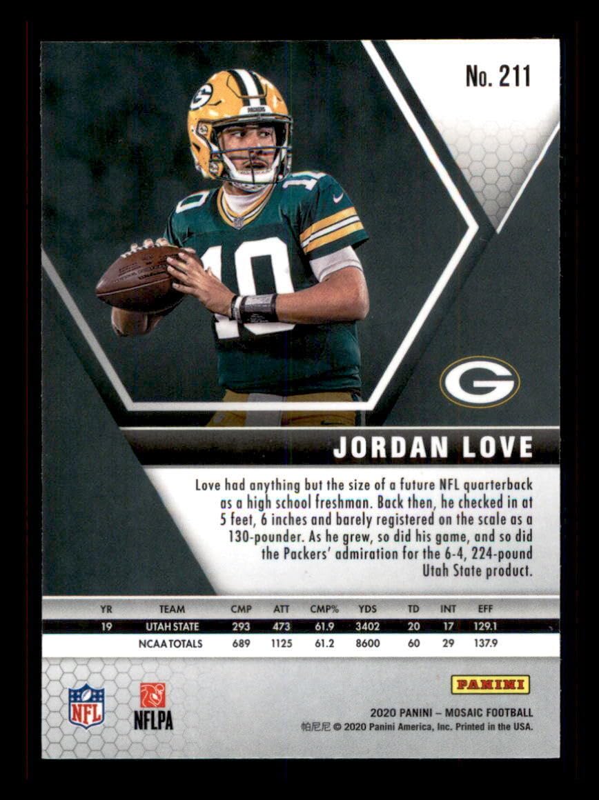 Amazon.com: NFL Green Bay Packers 2020 Panini Mosaic Jordan Love