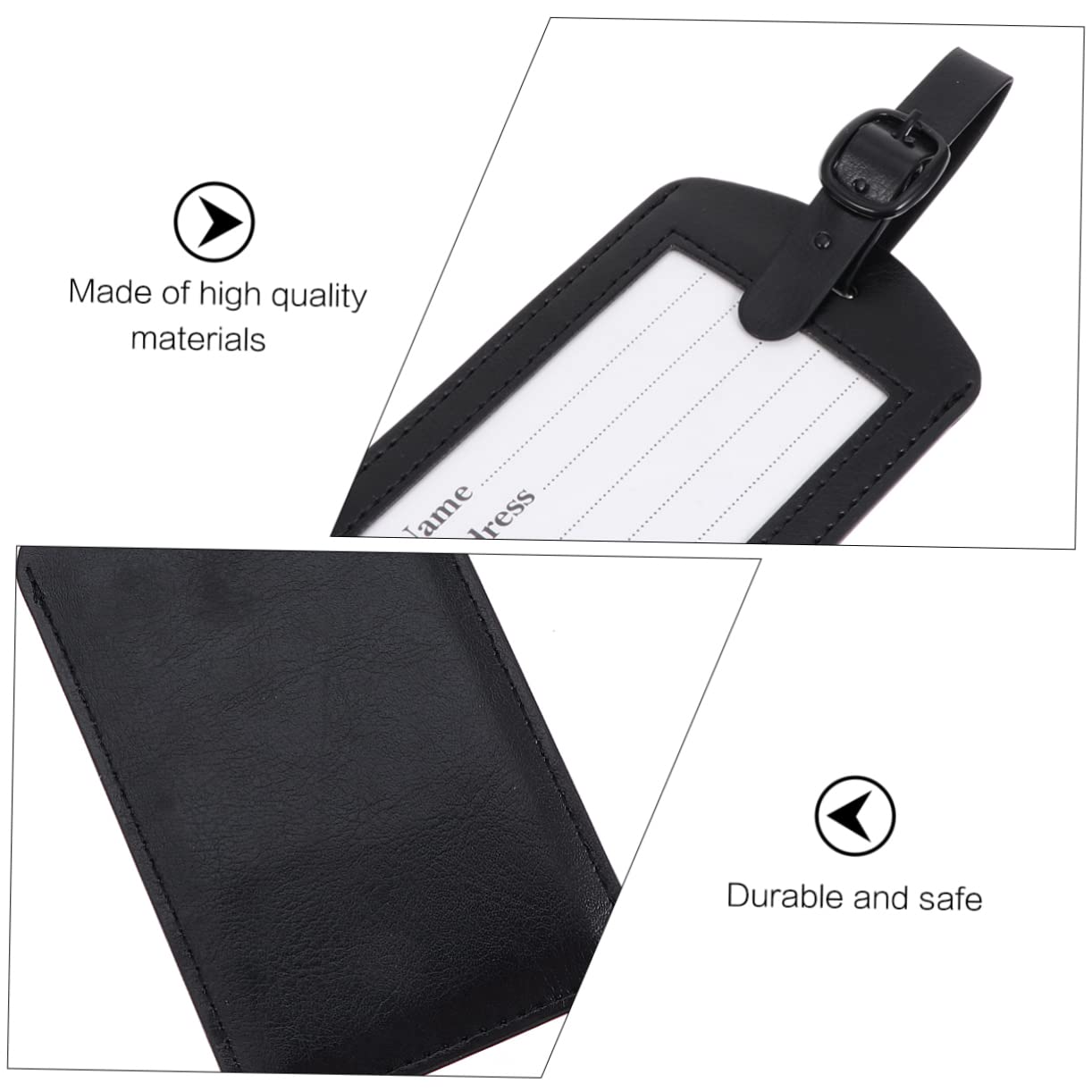FOMIYES 2 Set Tag Valigia Pu Etichette Per Bagaglio Design Identificatore Pratico Per Valigie Adatte Trolley Borse 5 Pezzi*2
