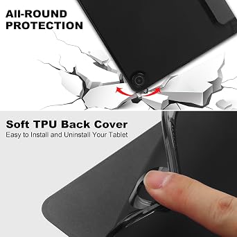 Case for All-New Amazon Fire Max 11 Tablet (13th Gen, 2023 Release) 11 with Built-in Pencil Holder - Ultra Slim Smart Cover with Auto Wake/Sleep,Black