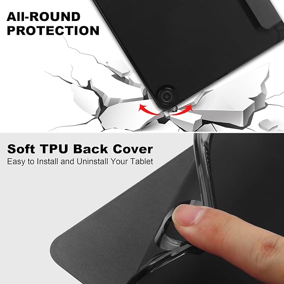 Case for All-New Amazon Fire Max 11 Tablet (13th Gen, 2023 Release) 11 with Built-in Pencil Holder - Ultra Slim Smart Cover with Auto Wake/Sleep,Black