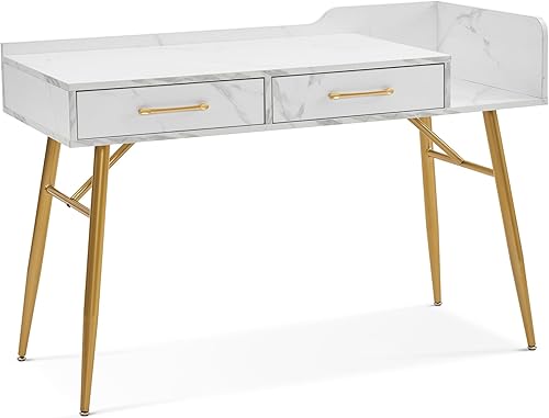 Miniatura 8 de ivinta Escritorio para computadora de 47 pulgadas, mesa de pie moderna con almacenamiento para oficina en casa, escritorio para computadora portátil