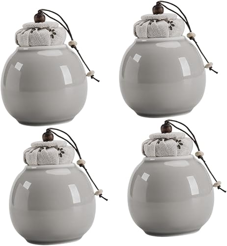 Hemoton Tarro hermético de cerámica, latas de té, latas de café con posos de café, tarro de almacenamiento de alimentos de cerámica, recipiente de