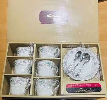 Noritake ノリタケ ボーンチャイナ デミタスカップ＆ソーサー６客セット ノリタケ ボーンチャイナ カップ・ソーサーセット 4客セット
