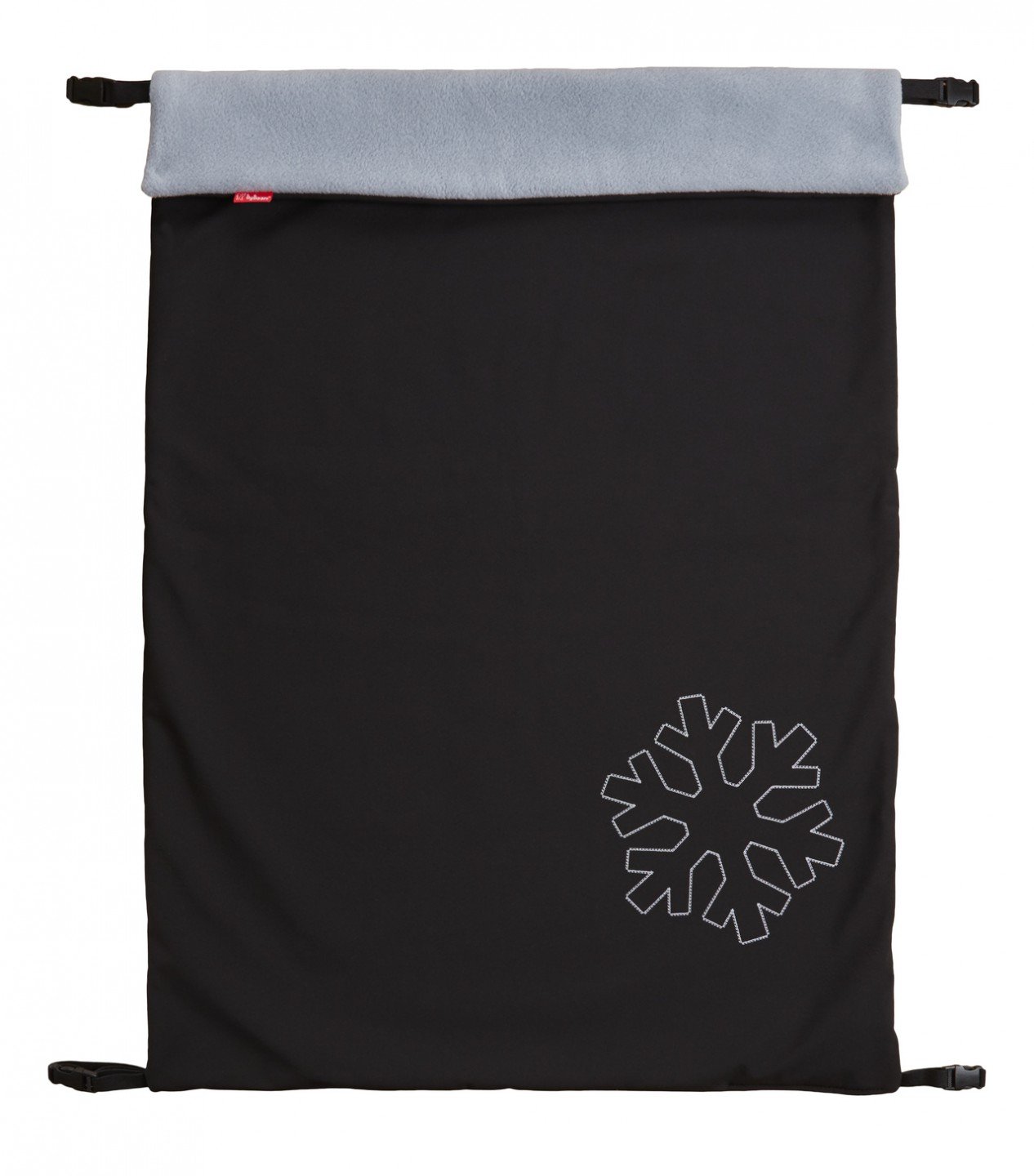 ByBoom® Couverture softshell thermoactive pour landau; couverture bébé pour l'extérieur/fonctionnelle/universelle, Colour:Noir/Gris