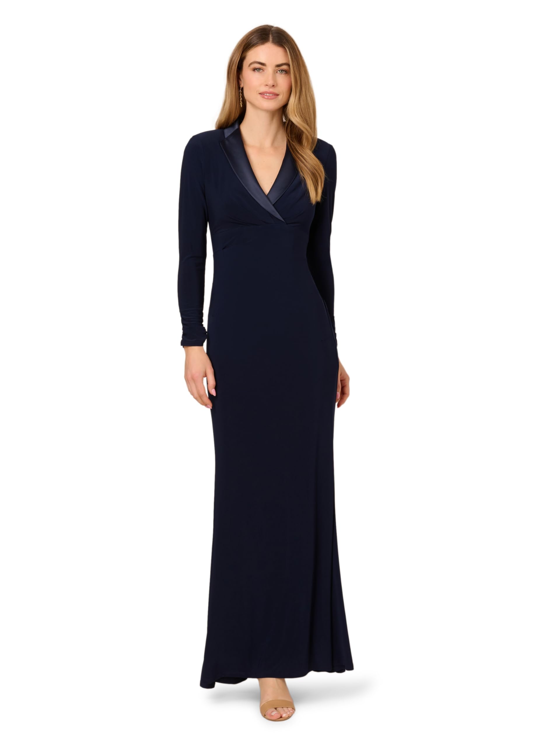 Adrianna Papell Womens Tuxedo Long Dress
