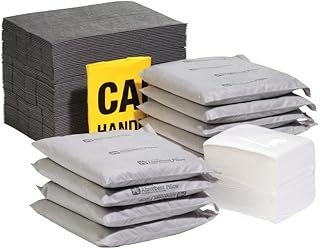 New Pig Refill for Spill Kit in Small Wall-Mount Cabinet, 12-Gal Absorbency, Absorbs Oils, Coolants, Solvents & Water, Absorbent Mats & Pillows, KIT216