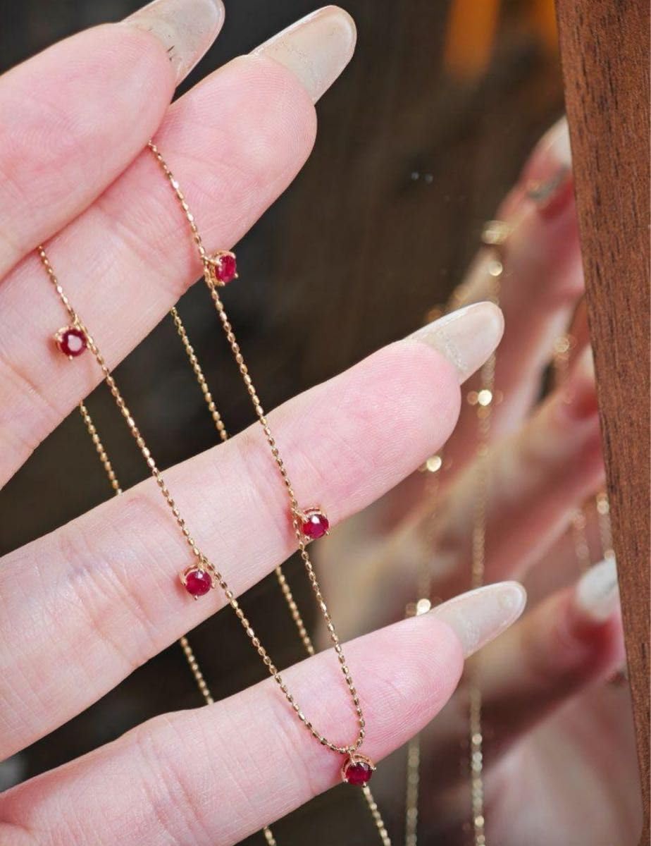 ☆*★様 田中金属ジュエリー　ルビーk18ネックレス K18イエローゴールド ルビー ペンダントトップ | 高品質 金・プラチナ