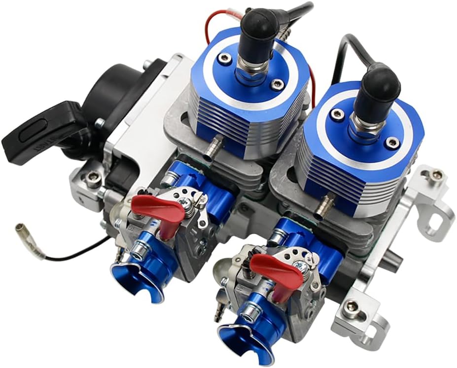 FLMLF 58cc Twin-Cylinder Engine Fit for Zenoah CY RCMK Marine QJ Engines Rc Boat Toys Parts (Reverse)