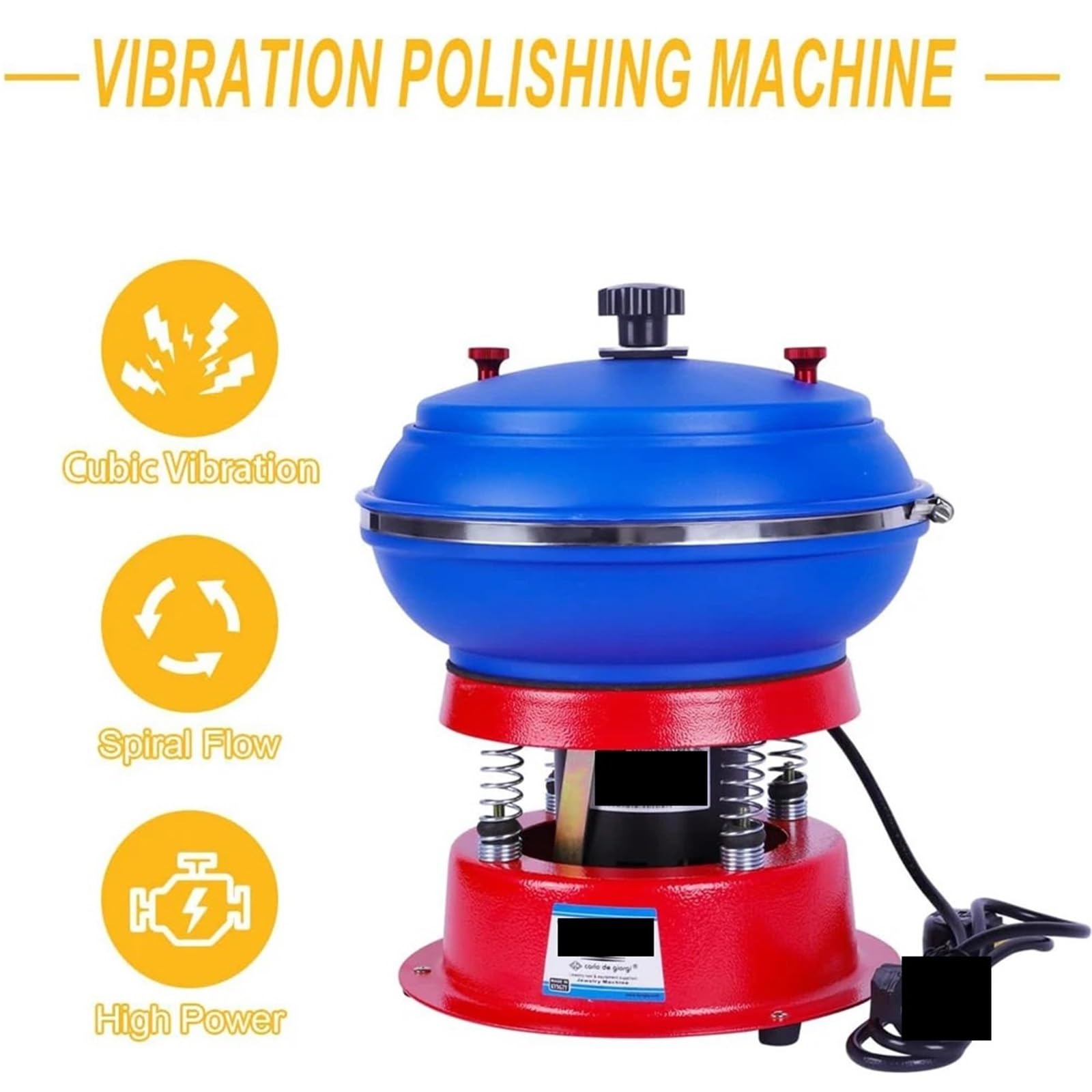 Polisseuse de bijoux, Machine de polissage par vibration for la fabrication de bijoux, outil de précision haute fréquence for le polissage du jade, de l'ambre et des métaux.