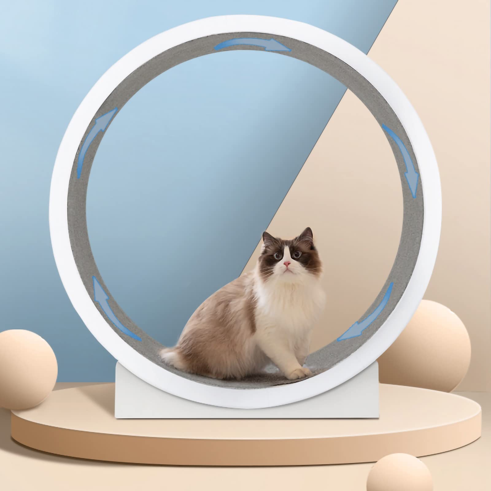 Rueda de Ejercicio para Gatos Gatos Adultos Caminador De Rueda Para Correr / Hámster Mascota Cinta De Correr De Ejercicio, Madera, Cinta De Correr De Gato Grande De Interior / Ruedas De Ejercicio Para