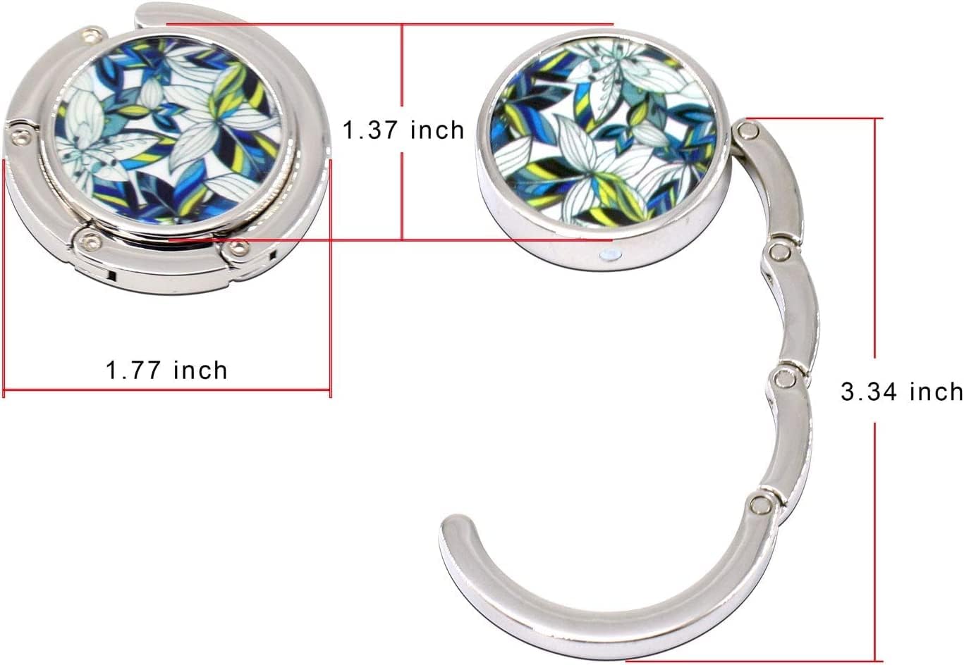 Purse Hanger, Foldable Purse Hook Set of 6 Mixed Pattern Purse Table Hanger Womens Bag Purse Holder for Desk Tables