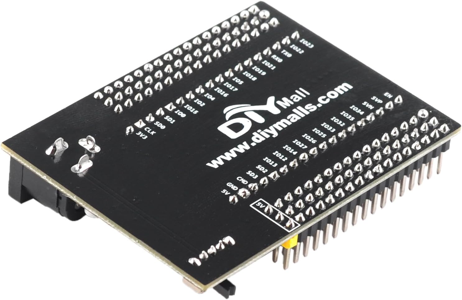 Top view of the ESP32 Expansion Board with pin labels