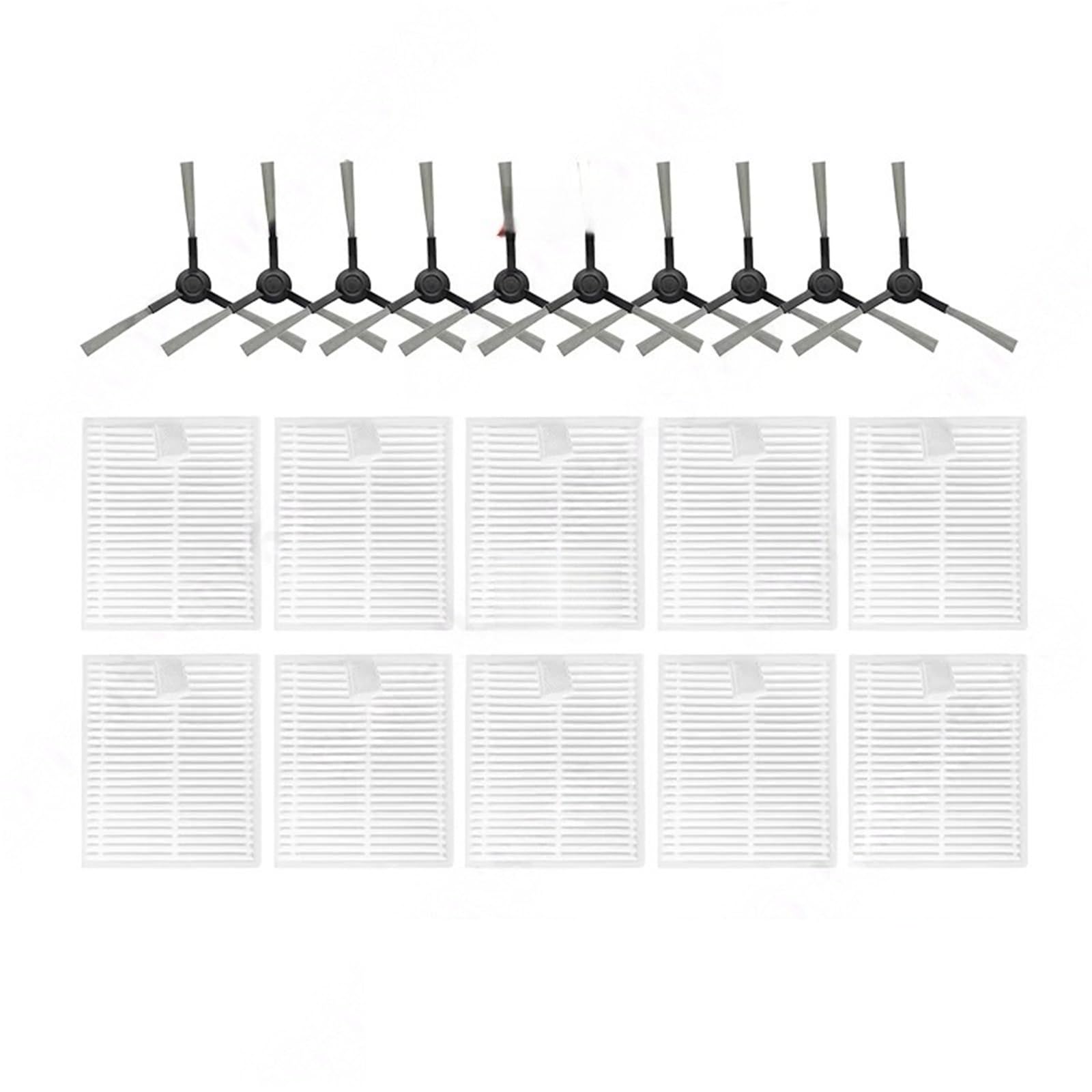 Compatible con Xiaomi E12 E10 B112 Robot Aspirador Cepillo Principal Cepillo Lateral paño de mopa Filtro HEPA repuestos(Set 4)