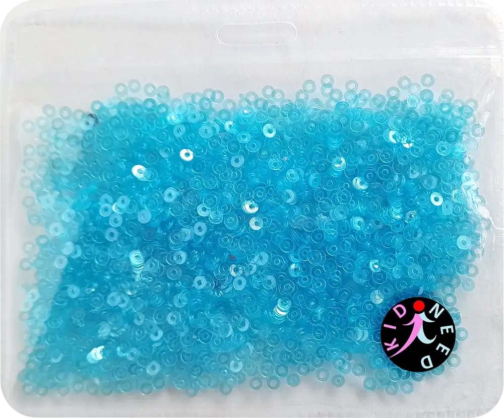 Kidneed Designer Scrapbook Journaling Kids School Project Small Round Sky Blue Sequin for Craft