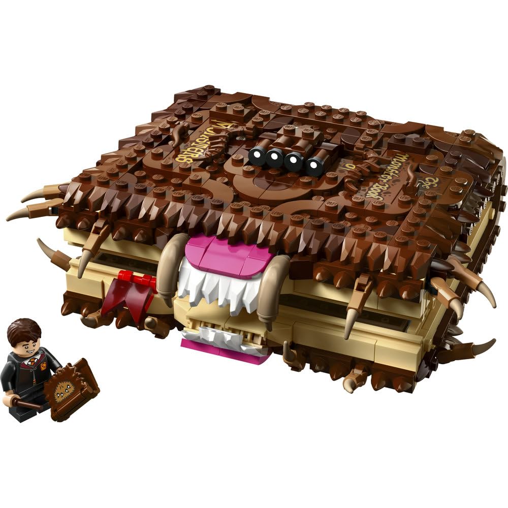 LEGO Harry Potter Potworna księga potworów z zębami 76449 | księga do zbudowania, zestaw z figurkami, prezent dla fana Harry’ego Pottera 9+, 518 elementów