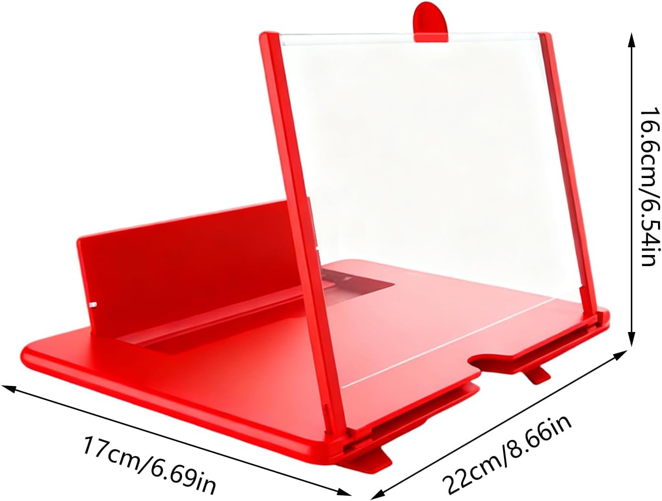Phone Magnifier - 3D HD Projector Screen, Enlarged Display with Anti Glare Lens, Foldable Desktop Stand with Adjustable Angle, Video Watching Device for Seniors Movie Night Home Travel Parties