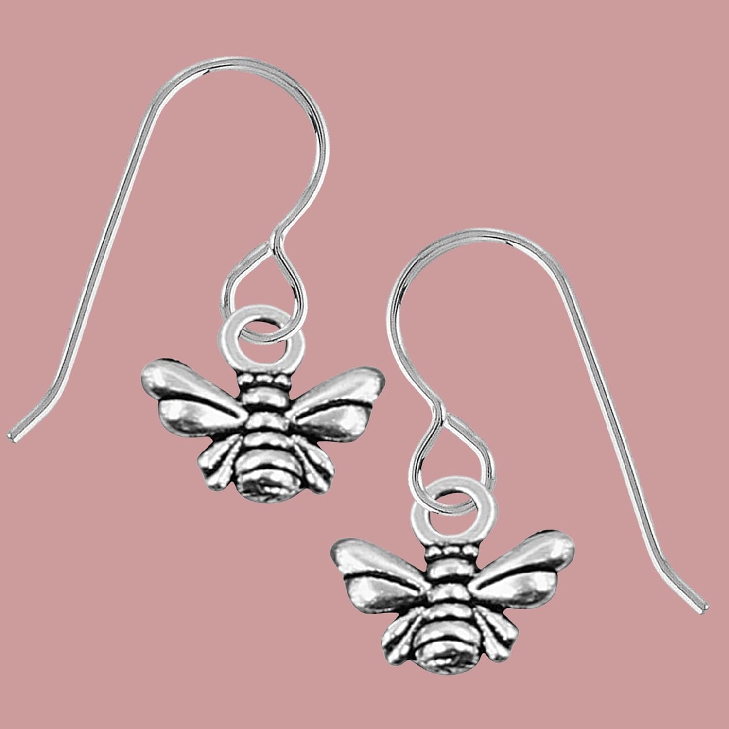 Honeybee Dangle Earrings | Fun Summer Earrings for Women and Girls in Sterling Silver