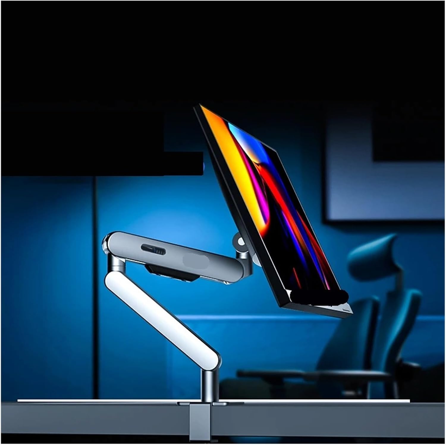 Monitor Arm Desk Stand 17" - 34" Weight Up to 19.8 lbs (9 kg) Screen Adjustable 360° Rotation(Green)
