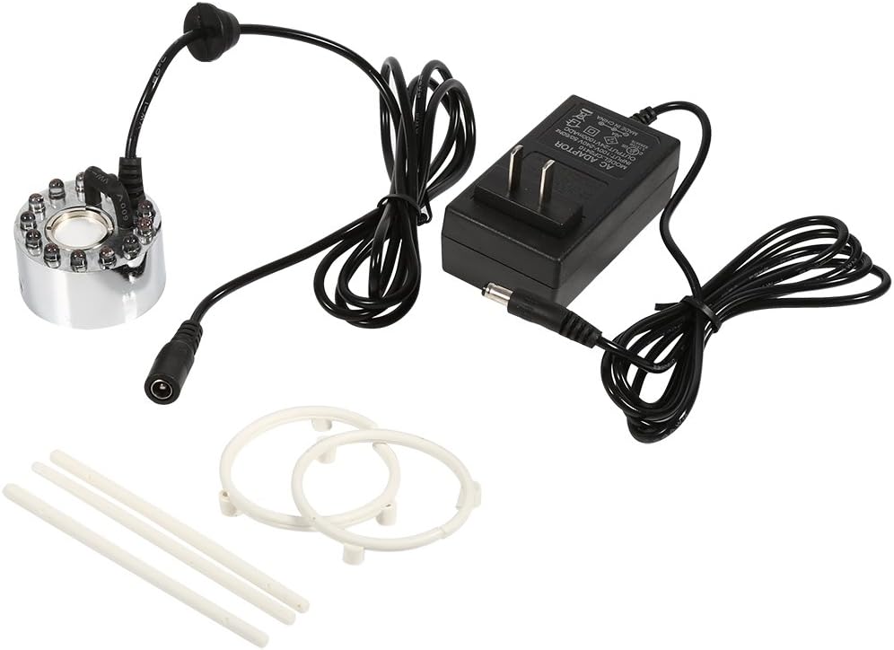 24V Color Changing Mist Maker Fountain Atomizer Air Humidifier with Adapter US Plug : Patio, Lawn & Garden